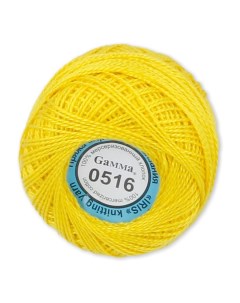 Пряжа классическая Ирис 0516 желтый Gamma