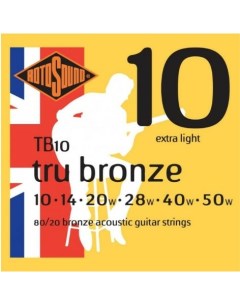 Струны для акустической гитары TB10 STRINGS 80 20 BRONZE Rotosound