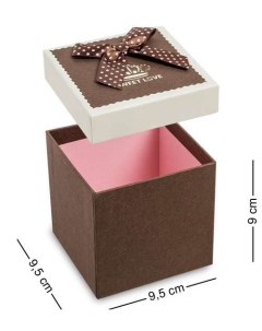 Коробка подарочная Квадрат цв коричневый WG 90 B 113 301796 Арт-ист