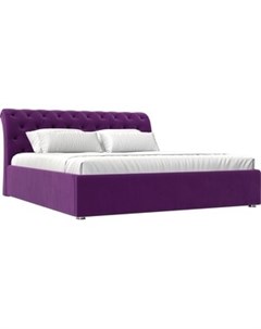 Кровать Сицилия микровельвет фиолетовый Мебелико