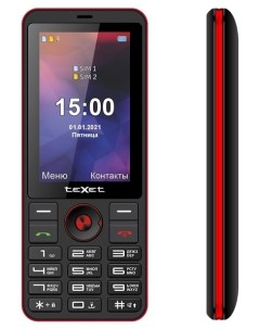 Телефон TM 321 черный красный Texet
