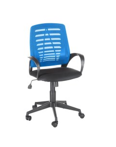 Кресло ИРИС синяя спинка черное сиденье Olss