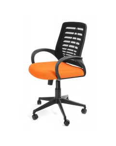Кресло ИРИС черная спинка оранжевое сиденье Olss