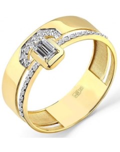Кольцо с 27 бриллиантами из жёлтого золота Мастер бриллиант