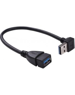 Кабель USB 3 0 Am USB 3 0 Af угловой черный KS 401O Ks-is