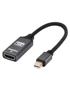 Переходник адаптер Mini DisplayPort 20M HDMI 19F v1 4 4K 8K 20 см черный KS 567 Ks-is