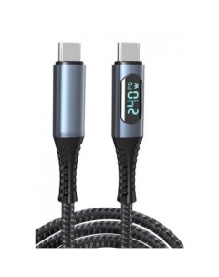 Кабель USB Type C USB Type C экранированный быстрая зарядка 5A 1 м черный KS 715B 1 Ks-is