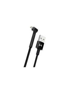 Кабель USB Lightning 8 pin угловой 2A быстрая зарядка 1м черный STCH 590 Harper