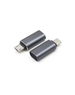Переходник адаптер Micro USB USB Type C OTG 3A черный KS 764 Ks-is