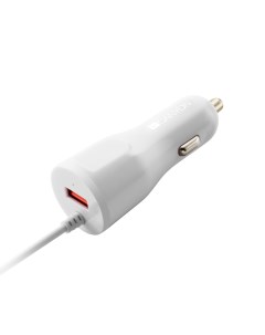 Автомобильное зарядное устройство C 033 USB 2 4А кабель Lightning 8 pin белый CNE CCA033W Canyon
