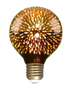 Лампа светодиодная E27 шар G80 7Вт 3000K теплый свет 420лм филаментная G80 7W 2000 E27 SBL G80BPArt  Smartbuy
