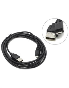 Кабель Micro USB USB 2A 3м черный EX205299RUS Exegate