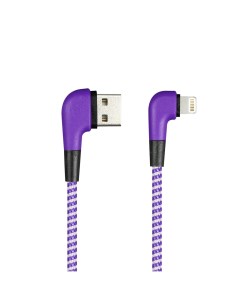 Кабель USB Lightning 8 pin угловой 2A 1м фиолетовый SOCKS L TYPE iK 512NSL violet Smartbuy