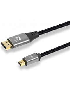 Кабель переходник адаптер Mini DisplayPort 20M DisplayPort 20M v1 4 4K 8K 2 м черный KS 570 Ks-is