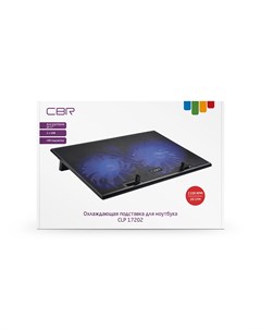 Охлаждающая подставка для ноутбука 17 CLP 17202 вентилятор 2х150 мм синяя подсветка 2xUSB металл пла Cbr