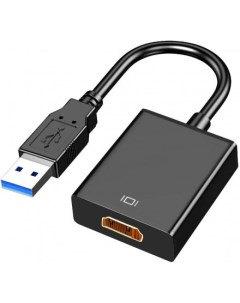 Кабель переходник адаптер USB 3 0 Am HDMI 19F черный KS 488 Ks-is