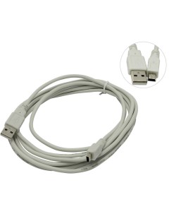 Кабель USB 2 0 Am Mini USB 2 0 Bm 3 м серый TC 6911 3 0M GY Telecom