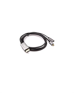 Кабель USB 3 1 Type C M DisplayPort 20F USB Type C F 4K 1 8 м черный CU422MCPD 1 8м Vcom