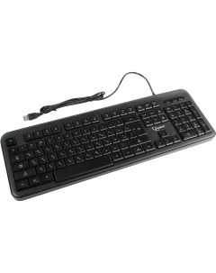 Клавиатура проводная KB 200L мембранная подсветка USB черный Gembird