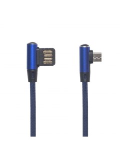 Кабель USB micro оплетка Т порт Blue 1 м Liberty project