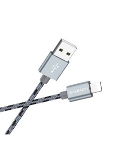 Дата кабель BX24 Ring USB Lightning 2 4A серый 03385 Borofone