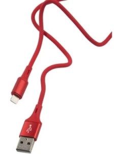 Дата кабель BU24 Cool Silicone USB Lightning 2 4А красный 24915 Borofone