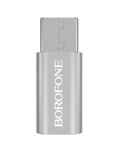 Адаптер переходник BV4 Micro USB Type C серебристый 90335 Borofone
