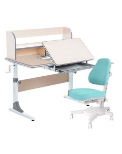 Комплект Study 100 Lux клен серый с мятным креслом Armata Anatomica