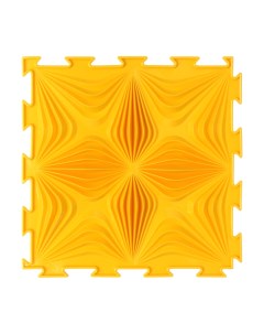 Массажный развивающий коврик пазл ОРТОДОН Калейдоскоп желтый 1 модуль Nobrand