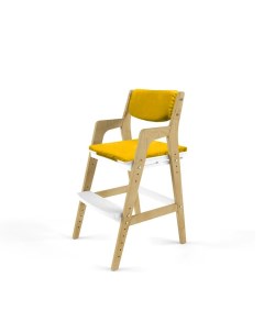 Детский растущий стул Вуди с подушками цвет Комбо Белый Желтый PVD0113 38 попугаев