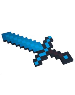 Пиксельный Алмазный меч игрушечный Майнкрафт 45 см Pixel crew