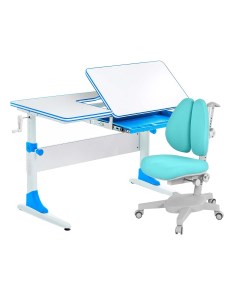 Комплект Smart 40 парта кресло белый голубой с голубым креслом Armata Duos Anatomica