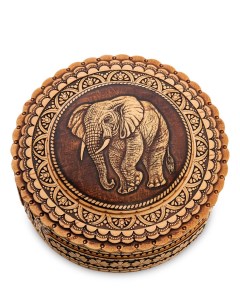 Шкатулка Радостный слон береста Народные промыслы