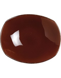 Тарелка глубокая овальная Террамеса мокка 1 5 л коричневый фарфор 11230585 Steelite