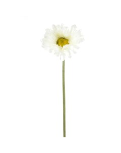 Цветок искусственный на ножке Гербера белая 57 см 7180251 Gloria garden