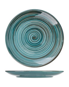 Тарелка Скандинавия мелкая 220х220х20мм керамика голубой Борисовская керамика