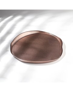 Тарелка с бортом Trend стеклянная d 21 см цвет коричневый Akcam