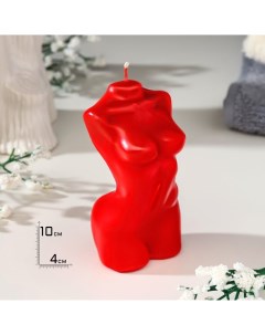 Свеча фигурная Женский силуэт 10 см красная Богатство аромата