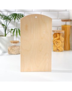 Доска разделочная деревянная с отверстием 36 5x20x0 9 см фанера Доляна
