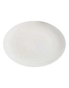 Тарелка для вторых блюд обеденная углубленная 23 см белая Мфк