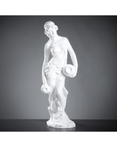 Фигура Девушка с двумя кувшинами белая 32х43х116см Хорошие сувениры