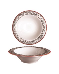 Тарелка для супа Эстет Геометрия 22 см белая Башкирский фарфор