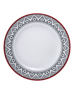 Тарелка для вторыx блюд Классик Геометрия 30 см белая Башкирский фарфор