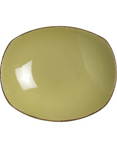 Тарелка глубокая овальная Террамеса олива 1 5 л зеленый фарфор 11220585 Steelite