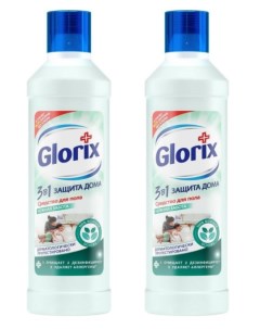 Средство для мытья пола нежная забота 1000мл 2шт Glorix