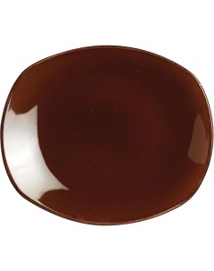 Тарелка мелкая овальная Террамеса мокка коричневый фарфор 11230579 Steelite