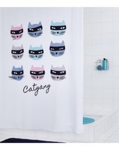 Штора для ванных комнат Catgang цветной 180 200 Ridder