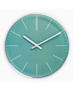 Часы Часы настенные серия Интерьер плавный ход d 30 см зеленые Troyka