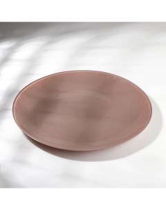 Тарелка Мокко стеклянная d 28 см цвет коричневый Akcam