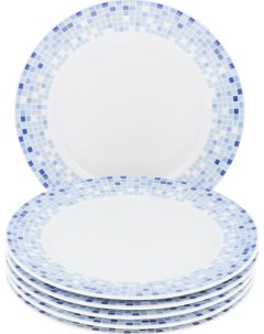 Тарелка мелкая 21 см Opal декор Мозаика набор 6 шт Thun